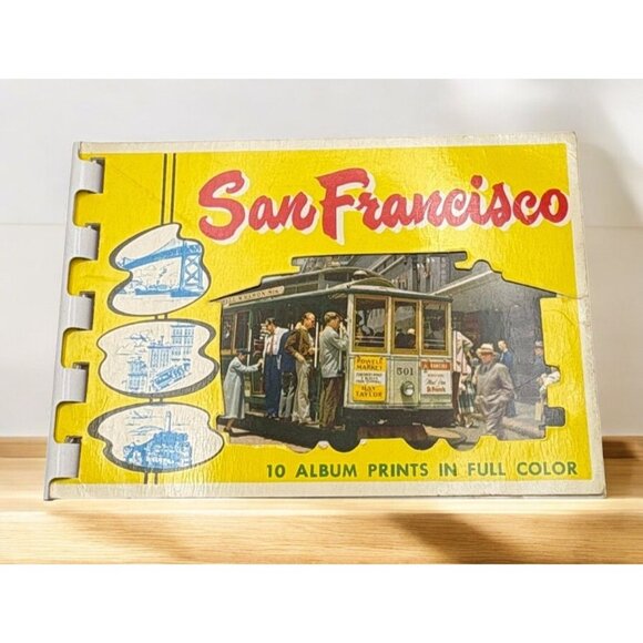 Vintage San Francisco Mini Photo Booklet Travel Mirro-Krome 1950s - Picture 1 of 7